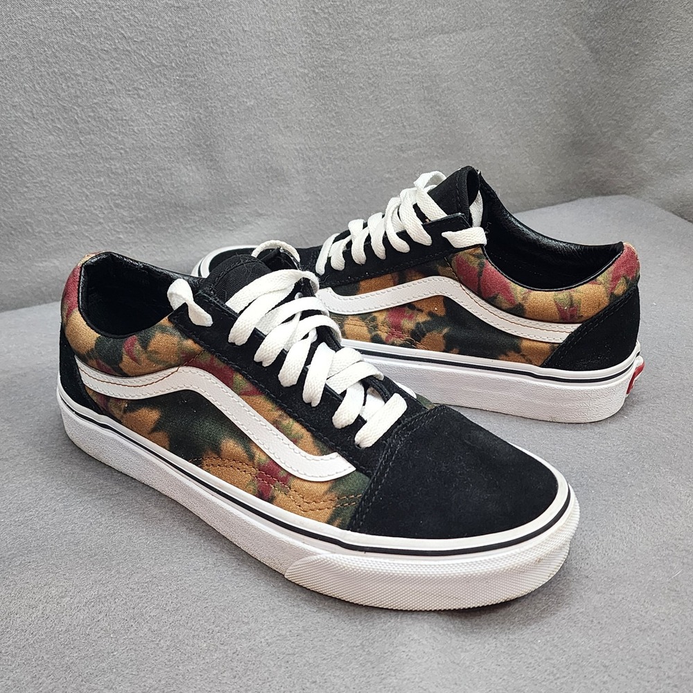 VANS Woodland Wash Old Skool Sneakers Suede‎ Canvas Black Skate Sz M 5.5 W 7